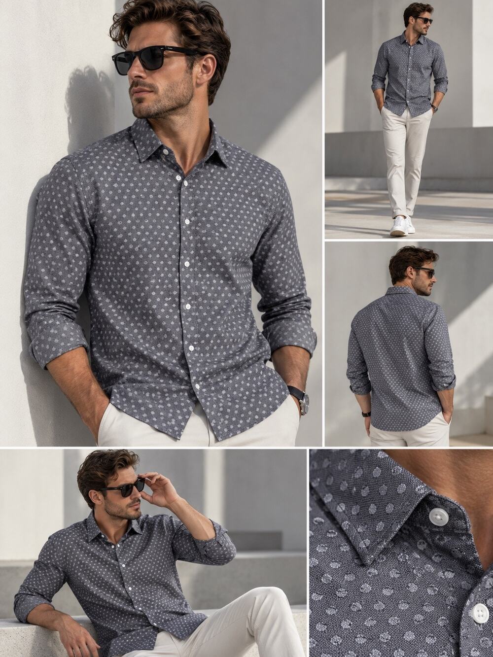 Cremieux Premium Denim Men’s Long Sleeve Button-Up Shirt – XXL